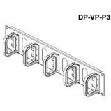 19" vyvazovací panel 2U jednostranný, plast. oka 80x60 mm