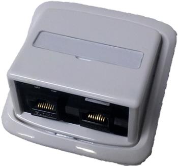 ABB Tango Datová zásuvka CAT5e 2xRJ45 do lištového rozvodu, bílá