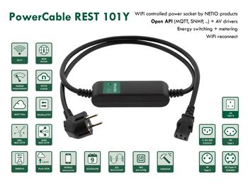 Chytrá připojovací šňůra NETIO PowerCable REST 101Y