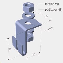 Držák DZM 6 pro žlab MERKUR 2