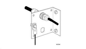 Držák koaxiálního kabelu / bleskojistky do racku, dvojitý