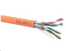 Instalační kabel Solarix CAT6A STP LSOH B2ca, oranžový
