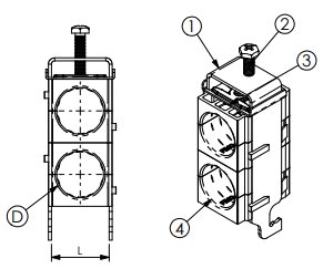 Kabelová příchytka FIMO sRF E 2x7 (2x6-7mm)
