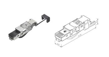 Konektor průmyslový univerzální RJ45 CAT6A STP samořezný SXRJ45-6A-STP-BK-SA
