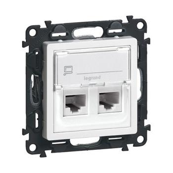 Legrand Valena LIFE Datová zásuvka CAT5E 2xRJ45 pod omítku, bílá