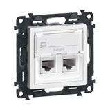 Legrand Valena LIFE Datová zásuvka CAT5E 2xRJ45 pod omítku, bílá
