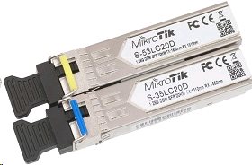 MikroTik SFP optický modul S-35/53LC20D, SM, 20km, 1.25G (pár)