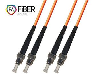 Optický patchcord, 50/125, ST/PC-ST/PC, MM, duplex, 2m