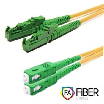 Optický patchcord, 9/125, E2000/APC-SC/APC, SM, simplex, 10m