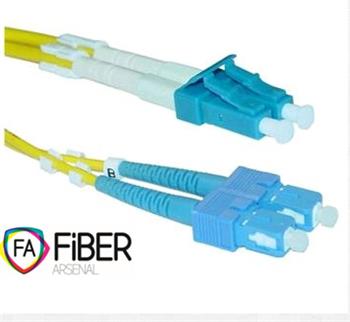 Optický patchcord, 9/125, LC/PC-SC/PC, SM, duplex, 2m