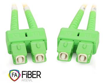 Optický patchcord, 9/125, SC/APC-SC/APC, SM, duplex, 1m