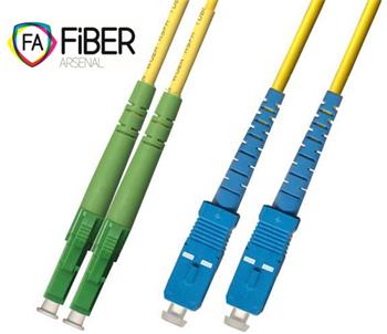 Optický patchcord, 9/125, SC/PC-LC/APC, SM, duplex, 1m