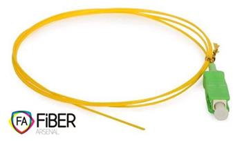 Optický pigtail, 9/125, SC/APC, SM, 900µm, 1m