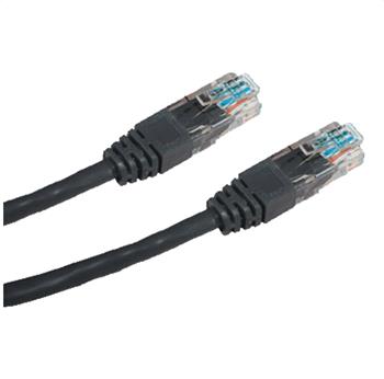 Patch cord UTP CAT5E 0.25m černý