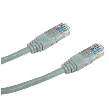 Patch cord UTP CAT5E 10m (x) šedý křížený