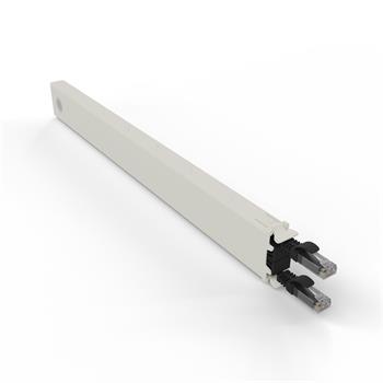 PATCHBOX.ONE Cat.6a UTP, kazeta s kabelem 0.8m, černá, 8RU