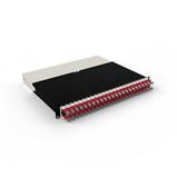 PATCHBOX.ONE Sestava Cat.6a STP, vč. 24 kazet s kabely 0.8m, červená, 8RU