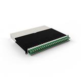 PATCHBOX.ONE Sestava Cat.6a STP, vč. 24 kazet s kabely 0.8m, zelená, 8RU