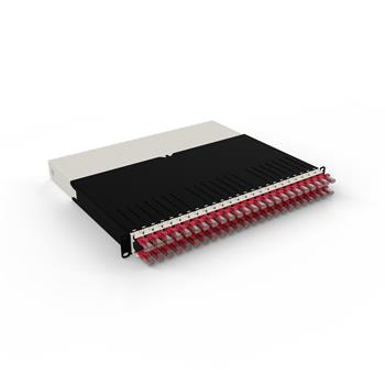 PATCHBOX.ONE Sestava Cat.6a UTP, vč. 24 kazet s kabely 0.8m, červená, 8RU