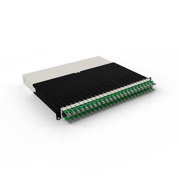 PATCHBOX.ONE Sestava Cat.6a UTP, vč. 24 kazet s kabely 0.8m, zelená, 8RU