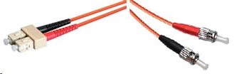 Patchcord optický MM OM2 50/125, SC-ST, 1m, LSOH oranžový dup. 2x 2,8mm, I/L 0,3dB, R/L -25dB, OEM