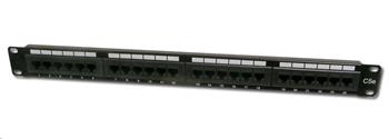 Patchpanel 19", CAT5e, UTP, 24x RJ45, 1U, osazený