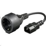 Prodlužovací kabel s 1 zásuvkou pro připojení do UPS, 23cm