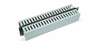 RACK 19" Vyvazovací panel 2U oboustranná plastová lišta