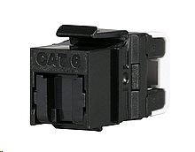 Rychlozařezávací keystone Solarix CAT6 STP RJ45, černý