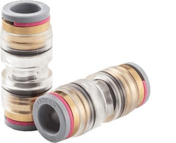 Spojka mikrotrubičky 10/8 mm průhledná DSM10 s pojistkami