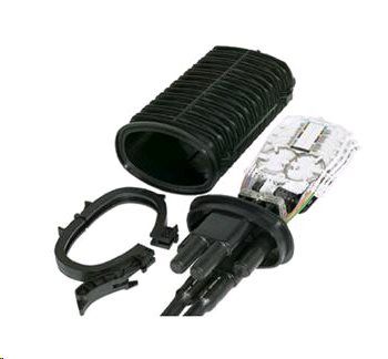 Spojka optická kabelová tubusová řady BS604, pro 192 svarů, 4x vstup d8-24mm + 2x ovál