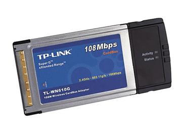 TP-Link TL-WN610G WiFi PCMCIA Card, 2.4GHz, 108 Mbps