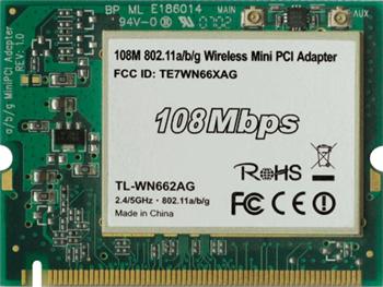 TP-Link TL-WN662AG,mini PCI Card 802.11 a/b/g, 108 Mbit/s